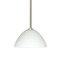 Besa Lighting Tessa Stem Pendant, White, Satin Nickel Finish, 1x9W LED 1TT-420107-LED-SN - alternate 1